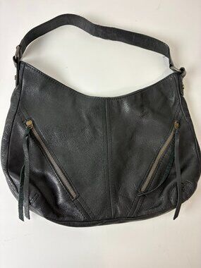 American Leather Co. Black Leather Hobo Bag